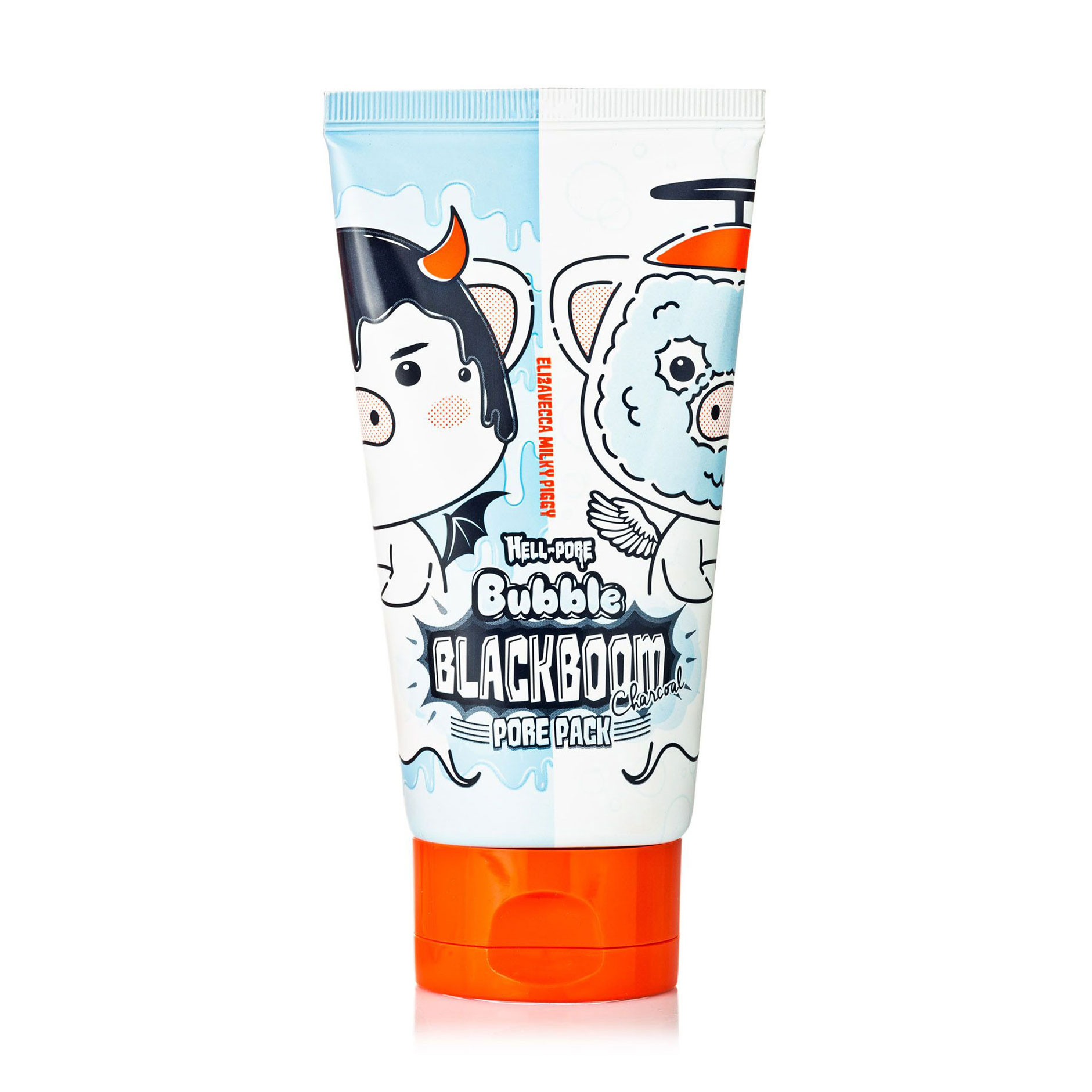 Киснева маска для обличчя Elizavecca Hell-Pore Bubble Blackboom Pore Pack для очищення пор, 150 мл