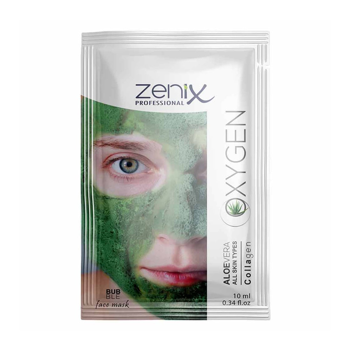 Киснева маска для обличчя Zenix Professional Oxygen з алое вера, 10 мл